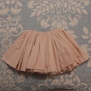 Magpie and Mabel Baby girl pink skirt with small silver sparkle polka-dots. 18m